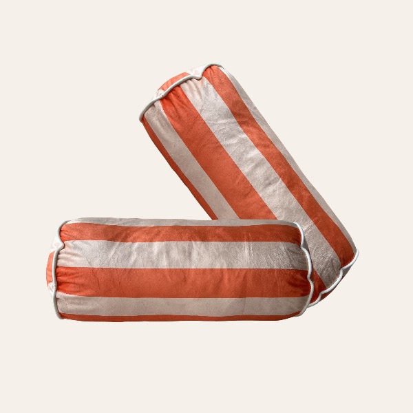 Gestreept rolkussen oranje Gestreept rolkussen oranje