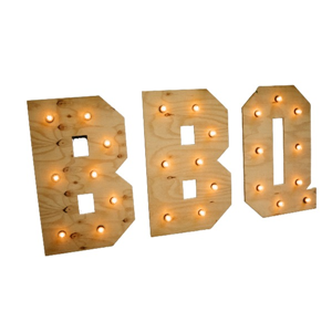 BBQ lichtletters
