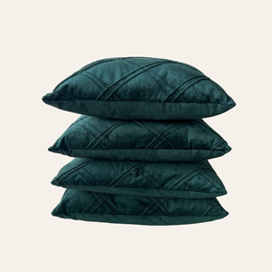 donkergroene kussen huren bruiloft styling