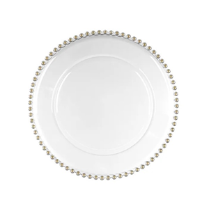 Onderbord Parel Zilver - doorzichtig - plastic