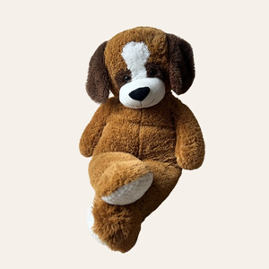 grote knuffel hond voor kindertent en kids corner op bruiloft