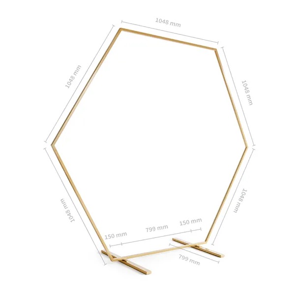 Backdrop Goud Hexagon