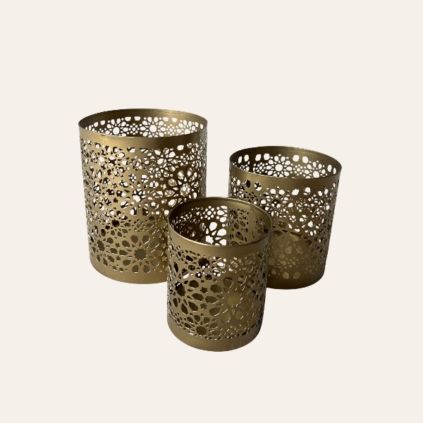 arabische set gouden waxinelichthouders voor bruiloft tafeldecoratie