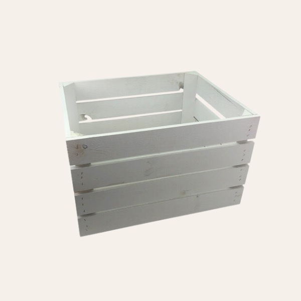 Appelkratje - houten kratje - Wit Appelkratje - houten kratje - Wit