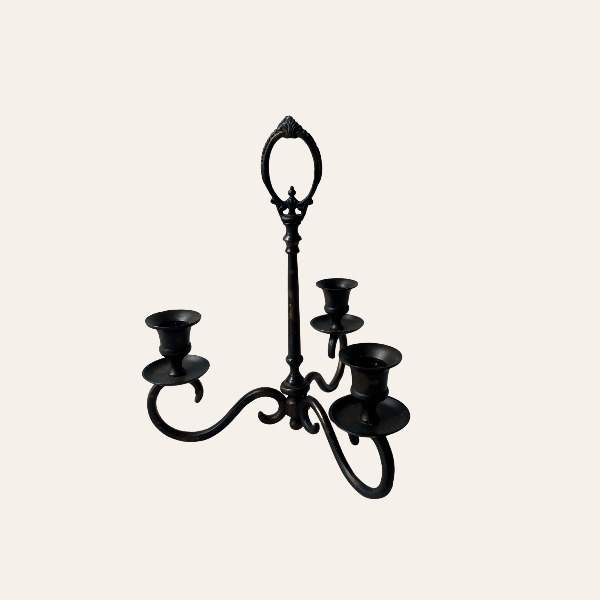 zwarte 4 armige kandelaar vintage voor bruiloft tafeldecoratie